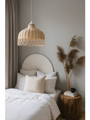 St. Morritz Rattan Bambu Avize Aydınlatma Duy Dahil