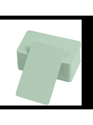 Ttt Boş Kelime Kartları 5x8 cm - 50 Adet Oval Kenarlı | Tabu & Not Kartları - Yeşil