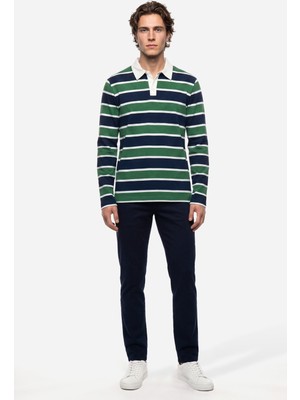 Mudo Erkek Lacivert Slim Straight Fit Pantolon