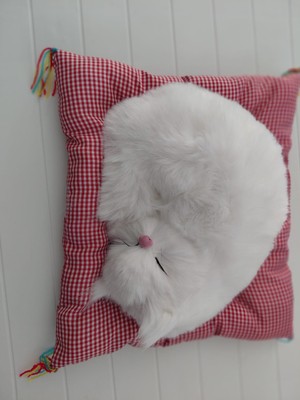 Bubbles Oyuncak Pelüş Kedi Yastıklı Yatan, Sesli Kedi
