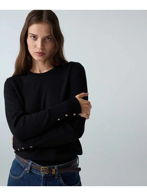 İpekyol Monogram Düğmeli Triko IW6260050176001