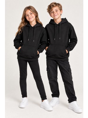 Ugly Duck Çocuk Kapşonlu Sweat 6-14 Yaş Siyah