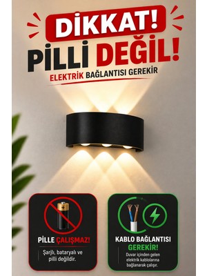 St. Morritz 8011 10W LED Aplik Aydınlatma Çift Taraflı LED Dekoratif Duvar Aplik Suya ve Toza Karşı Dayanıklı