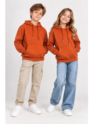 Ugly Duck Çocuk Kapşonlu Sweat 6-14 Yaş Kiremit