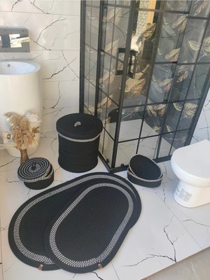 St. Morritz Jüt, Banyo Takımı, Banyo Seti, Kirli Sepeti,banyo Paspası,paspas Takımı,çamaşır Sepeti,makyaj Sepeti