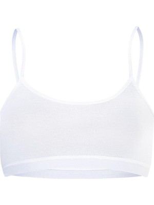 Özkan Underwear Kız Çocuk Pamuklu Rahat Pedsiz Ince Askılı Alıştırma Sütyeni, Büstiyeri | Beyaz 42324