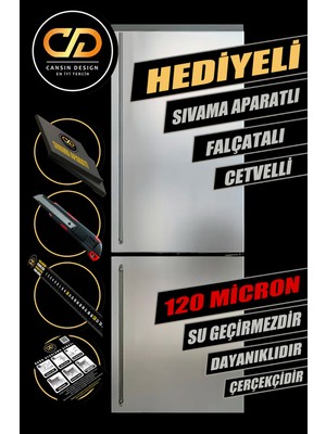 Niks Home Buzdolabıçamaşır Makinesi Mat Silver Kaplama Folyosu