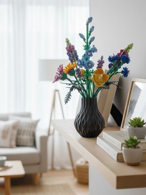 Toynetic 20CM Kristal – Modern Blok Çiçek Vazosu