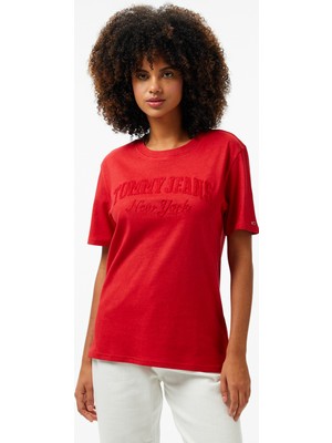 Tommy Hilfiger Kadın Kırmızı T-Shirt