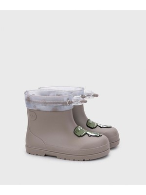 Igor W10323-183 Mendi Dino Çocuk Yağmur Botu Kahverengi/tupe