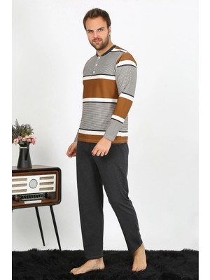 Çamaşır Kenti Moda Erkek Uzun Kol Penye Pijama Takım Beruflic