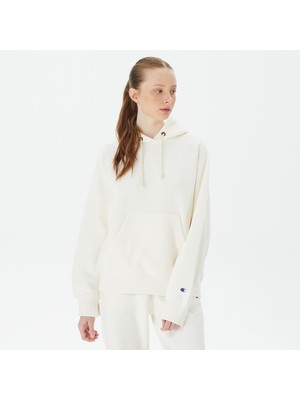 Champion Hooded Kadın Beyaz Hoodie