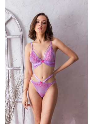 Beruflic Bralet Sütyen  ve Slip Külot Takım Lila Under Moda