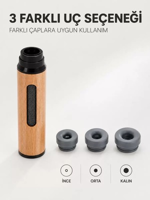 Nemere İthalat Taşınabilir Küllük Ince Orta Kalın 3 Farklı Uçlu Mini Küllük Nemere Ithalat