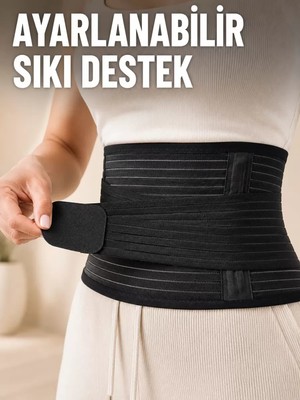 Nemere İthalat Elastik Bel Destek Korsesi Ayarlanabilir Cırtlı Sıkma Bantlı Bel Kemeri Nemere Ithalat