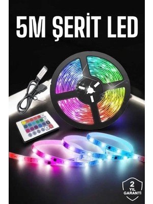 Nemere İthalat LED Işık 5 Metre Şerit LED Rgb Işıklı Nemere Ithalat