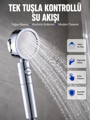 Nemere İthalat Masaj ve Yağmur Modlu Su Tasarruflu Duş Başlığı Nemere Ithalat