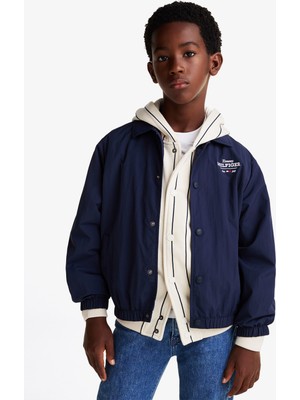 Tommy Hilfiger Tommy Jeans Logo Embroidery Çocuk Lacivert Ceket