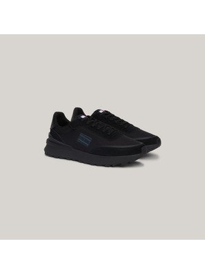 Tommy Hilfiger Tommy Jeans Technical Runner Erkek Siyah Spor Ayakkabı