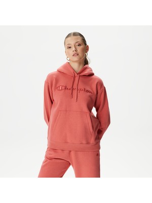 Champion Hooded Kadın Kırmızı Sweatshirt
