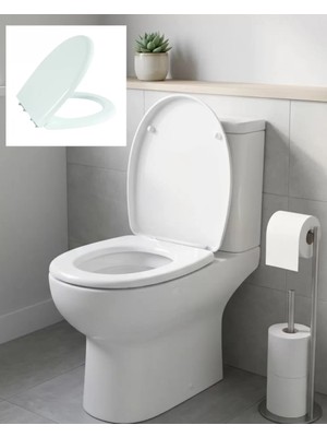 Nemere İthalat Standart Klozet Kapağı Kolay Montaj Dayanıklı Plastik Universal Uyumlu Tasarım Nemere Ithalat