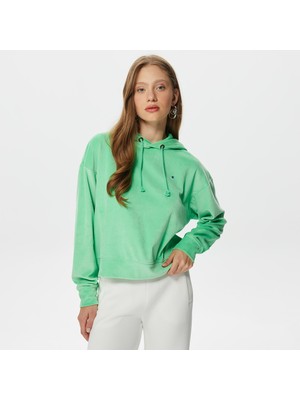 Champion Classic Kadın Yeşil Hoodie