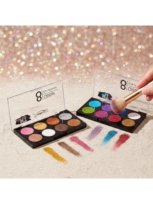 Nemere İthalat 8 Renk Glitter Far Paleti - 2'li Set Nemere Ithalat