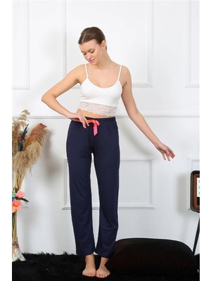 Çamaşır Kenti Moda Kadın Pamuklu Alt Pijama Lacivert Beruflic