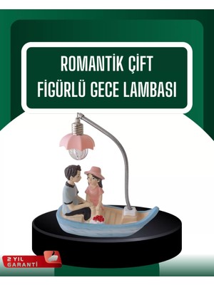 Nemere İthalat El Ele Tutuşan Çift Figürlü Dekoratif Gece Lambası Romantik Tasarım Nemere Ithalat