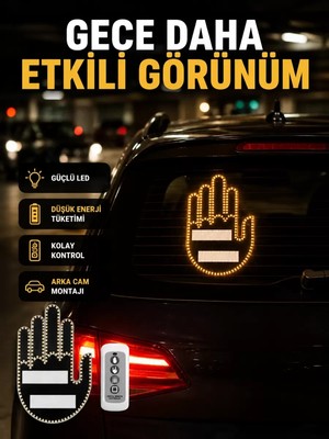 Nemere İthalat A Kalite Uzaktan Kumandalı LED Park Uyarı Işığı El Figürlü Model Nemere Ithalat
