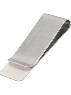 Ayrex Spelt Metal Mini Kağıt Para Tokası Kart Tutucu Klips Cüzdan Ataş Gümüş 5cm x 1,5cm Kü