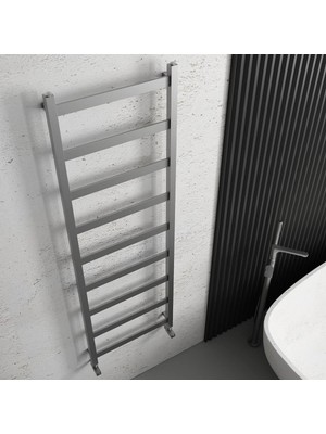 Ayrex Carisa Quadrata Paslanmaz Çelik Havlupan Modern Tasarım Satine 180 x 50 cm