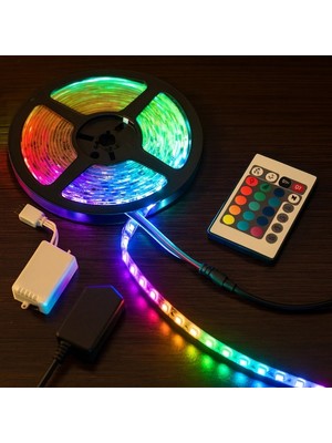 Ttt Rgb Şerit 54 LED Kumandalı USB Bağlantılı