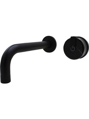 Paluci Angel Matt Black Ankastre Lavabo Bataryası