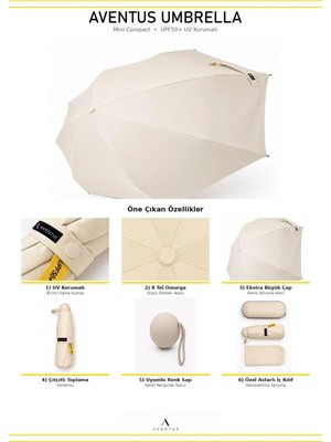 Aventus Umbrella Kapsül Şemsiye - Uv Korumalı Güneş Şemsiyesi