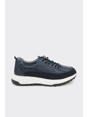 Derinet Hakiki Deri Bağcıklı Erkek Sneaker