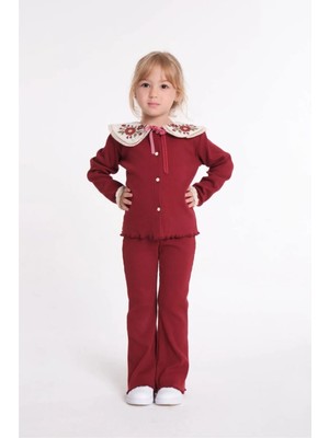 Le Petit Sole Kız Çocuk Kaşkorse Takım Bordo