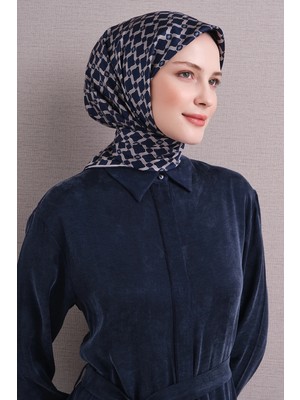 Armine Monogram Desenli %100 Sura Ipek Eşarp 9636DS
