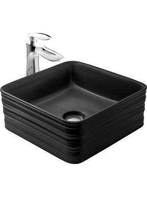 Paluci  Arte Black Kare Lavabo
