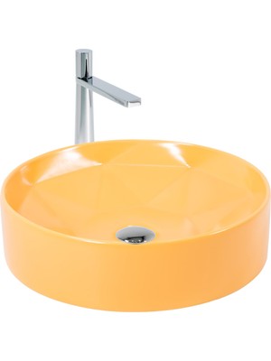 Paluci Diamond Matt Ocher Yellow Çanak Lavabo