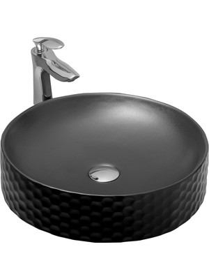 Paluci Paula Matt Black Çanak Lavabo