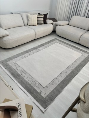 Gülcem Home Bellavista, Melodi İpeksi Yün Tuşeli Triko Akrilik Oturma Odası ve Salon Halıı