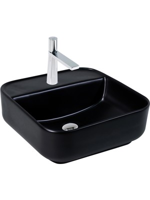 Paluci Anka Matt Black Small Çanak Lavabo