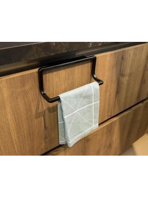 Ayrex Towel Hanger Dolap Kapağına Asılabilen Havluluk, Havlu Askısı Siyah
