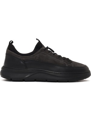 Derimod Erkek Gri Bağcıklı Kalın Tabanlı Deri Sneaker WM660010DK