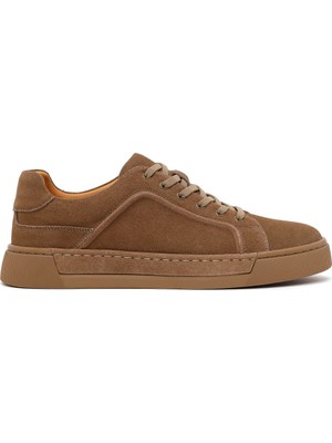 Derimod Erkek Vizon Bağcıklı Süet Deri Sneaker WM680051DS