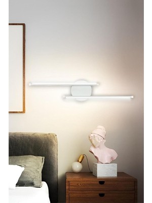 Ayrex Legacy Sare Aplik Modern Tasarım Beyaz Renk - Gün Işığı Ledli Banyo - Mutfak - Salon LED