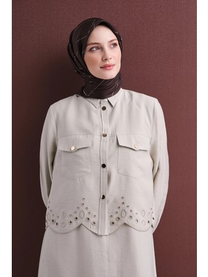 Armine Sade Desenli Sura Ipek Eşarp 9642DS