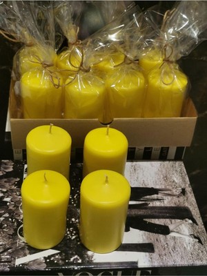 Ayrex Iv Candles Iv Candles Citronella Sineksavar Limon Sarısı 4'lü Baton Mum Limon Sarısı 7 x