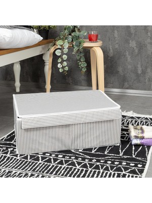 Ayrex Orret Home Çok Amaçlı Kapaklı Sandık Tipi Hurç Organizer – Büyük Boy Saklama Kutusu